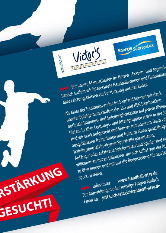 Vorderseite Werbeflyer ATSV Saarbrücken