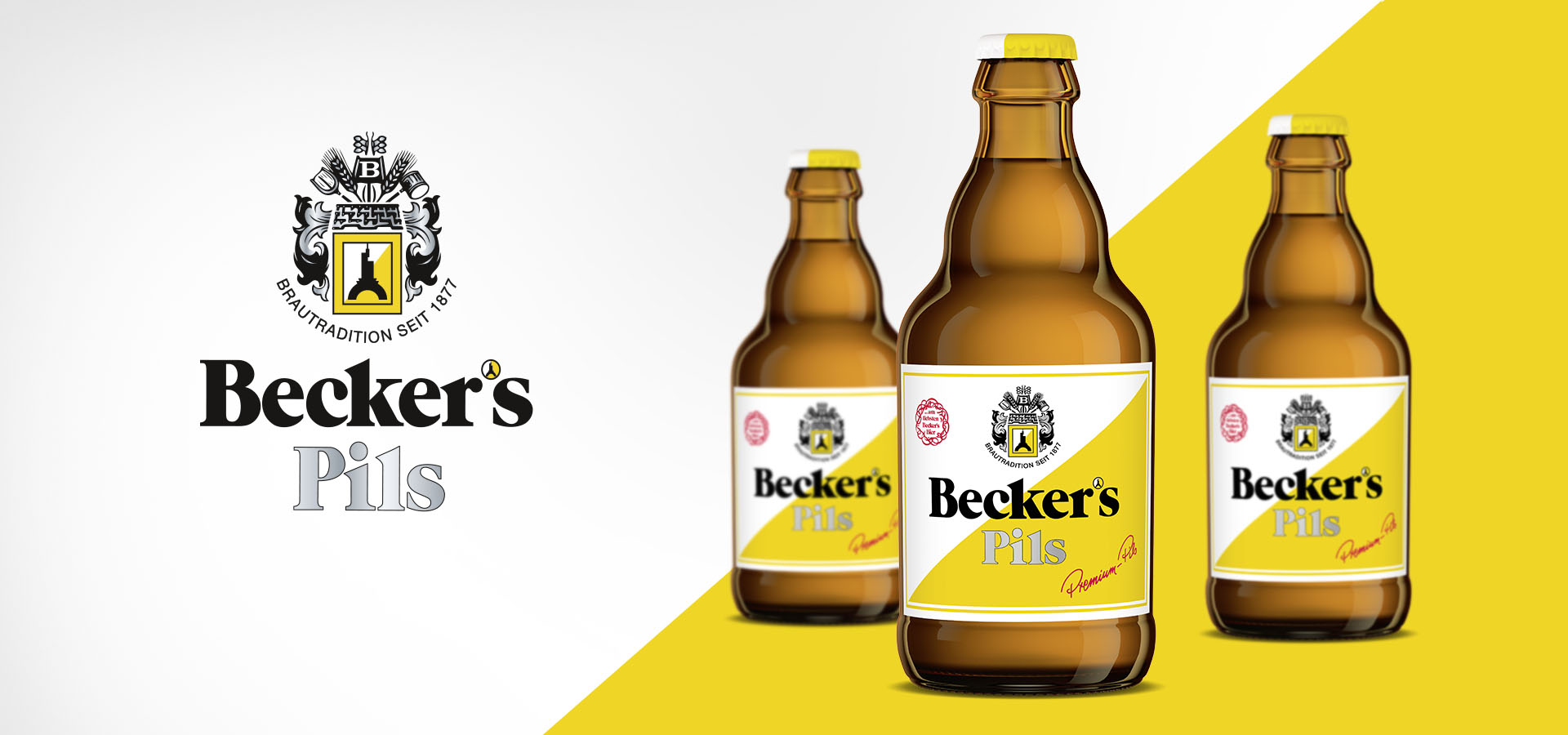 Redesign, Relaunch der Becker's Pils Etiketten im Retro Look