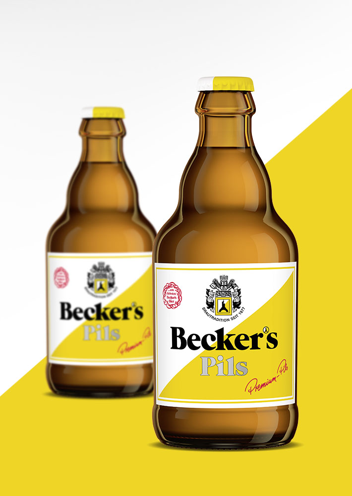 Redesign, Relaunch der Becker's Pils Etiketten im Retro Look