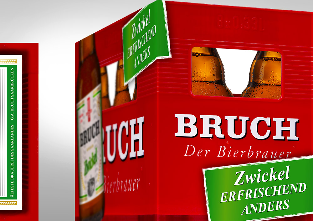 Bier Packaging Design, Bruch Zwickel 8-Pack