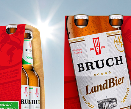 Verpackungsdesign Bruch Bier 6er Pack