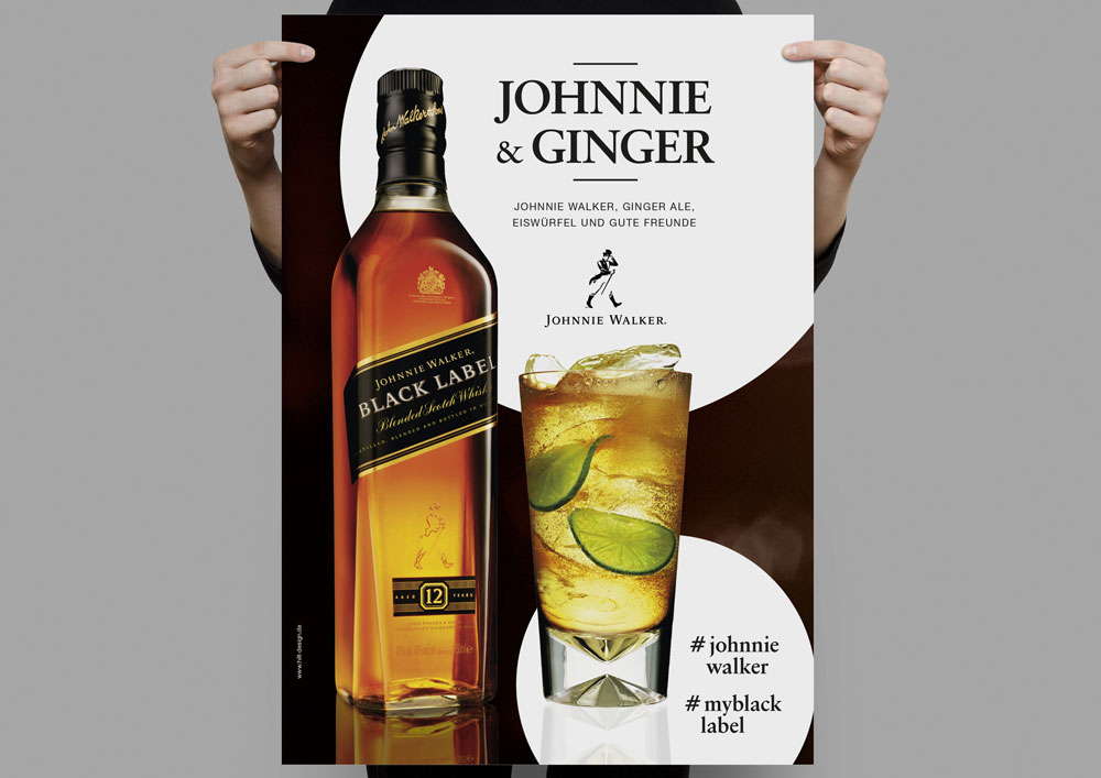 Plakat-Werbung Johnnie Walker: Johnnie-Ginger