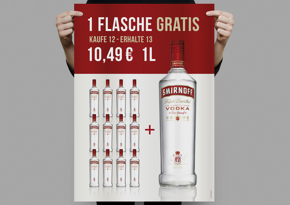 Werbemotiv Smirnoff Vodka