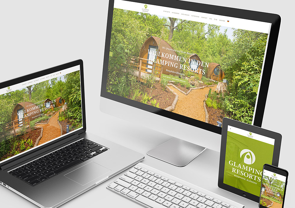 Webdesign und Programmierung der Glamping Resort Homepage mit Wordpress