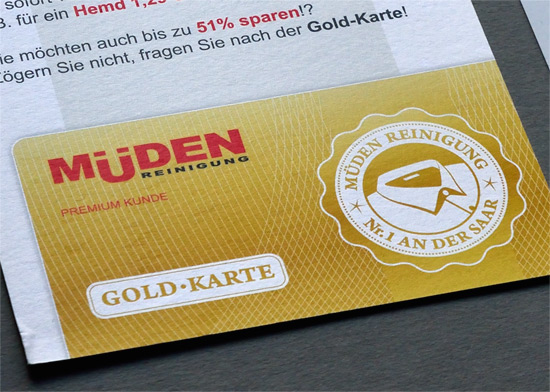 Müden Reinigung Werbeflyer Detailbild