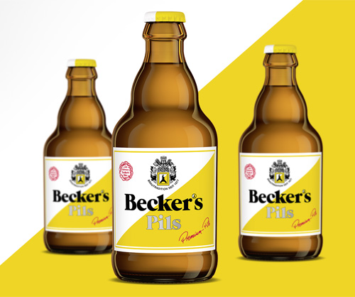 Design der neuen Etiketten Beckers Pils St. Ingert