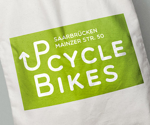 Logo-, Corporate Design UpCycle Bikes Saarbrücken