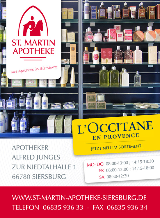Design Flyer Apotheke St. Martin in Siersburg