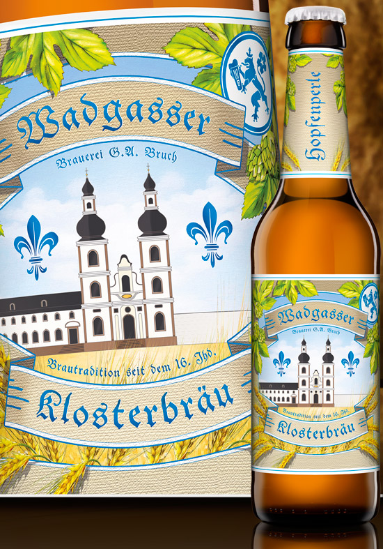 Wadgasser Klosterbräu Hopfenperle Plakat