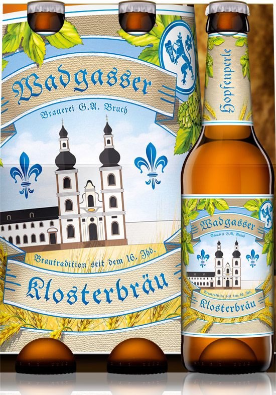 Wadgasser Klosterbräu Verpackungsdesign