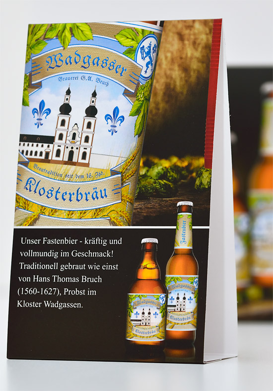 Wadgasser Klosterbräu Verpackungsdesign