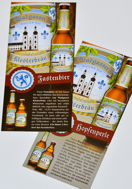 Wadgasser Klosterbräu Verpackungsdesign